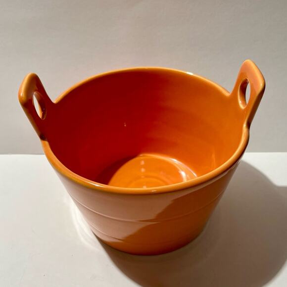 Loucarte ceramic orange bucket, made in Portugal - Picture 5 of 8